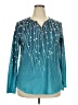 Automet Teal Long Sleeve Blouse Size XXL - photo 1