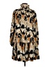 Sugarlips 100% Polyester Print Brown Casual Dress Size S - photo 1