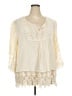 Solitaire 100% Rayon Ivory 3/4 Sleeve Blouse Size 3X - photo 1