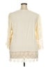 Solitaire 100% Rayon Ivory 3/4 Sleeve Blouse Size 3X - photo 2