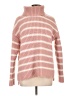 Caslon Stripes Pink Turtleneck Sweater Size L - photo 1