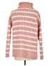 Caslon Stripes Pink Turtleneck Sweater Size L - photo 2