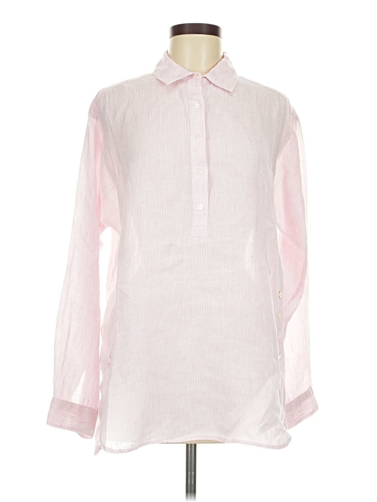 Pre-owned J. Mclaughlin Long Sleeve Blouse In Pink