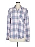 Rails 100% Rayon Plaid Blue Long Sleeve Button-Down Shirt Size M - photo 1
