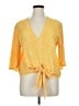 Maverick 100% Polyester Polka Dots Yellow 3/4 Sleeve Blouse Size XL - photo 1