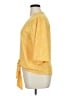 Maverick 100% Polyester Polka Dots Yellow 3/4 Sleeve Blouse Size XL - photo 5