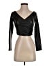 Shein Black 3/4 Sleeve Top Size 2 - photo 1
