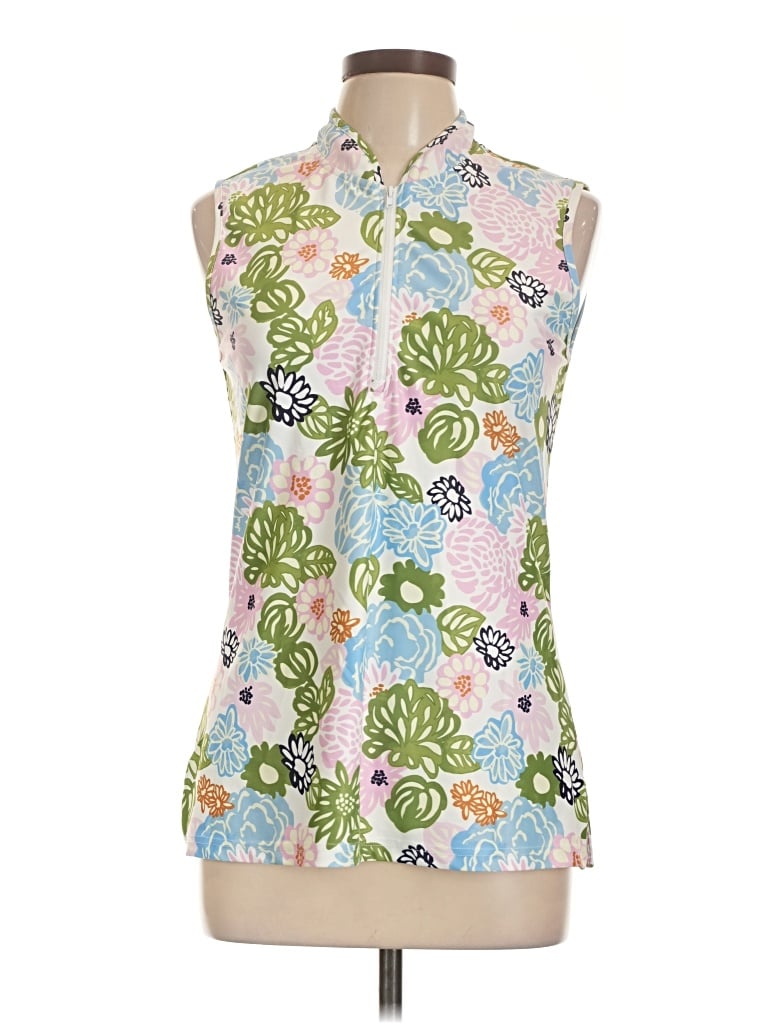 Pre-owned Smith & Quinn Tank Top Green Halter Neckline Tops