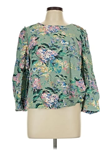 LC Lauren Conrad 3/4 Sleeve Blouse (view 1)