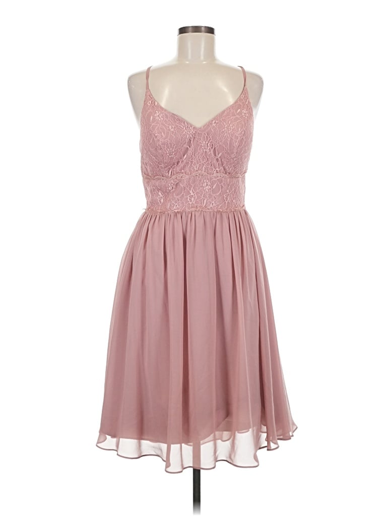 Azazie Cocktail Dress - Bridesmaid: Pink Dresses - Used - Size 8