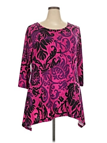 Flirty Pink 3/4 Sleeve Blouse (view 1)