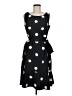 Talbots Polka Dots Black Casual Dress Size 8 - photo 1