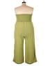 Shein Curve 100% Polyester Solid Green Jumpsuit Size 4X - photo 2