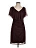 Connected Apparel 100% Polyester Burgundy Cocktail Dress Size 4 (petite) - photo 1