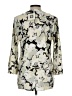 Anne Klein Floral Silver 3/4 Sleeve Blouse Size L - photo 2