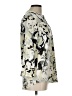 Anne Klein Floral Silver 3/4 Sleeve Blouse Size L - photo 4