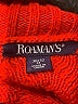 Roaman's 100% Acrylic Chevron-herringbone Red Turtleneck Sweater Size 30 - photo 7