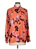Apt. 9 100% Polyester Floral Orange Long Sleeve Blouse Size L - photo 1