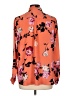 Apt. 9 100% Polyester Floral Orange Long Sleeve Blouse Size L - photo 2