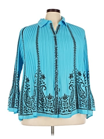 Roaman's 3/4 Sleeve Blouse (view 1)