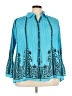 Roaman's 100% Polyester Teal 3/4 Sleeve Blouse Size 26W - photo 1