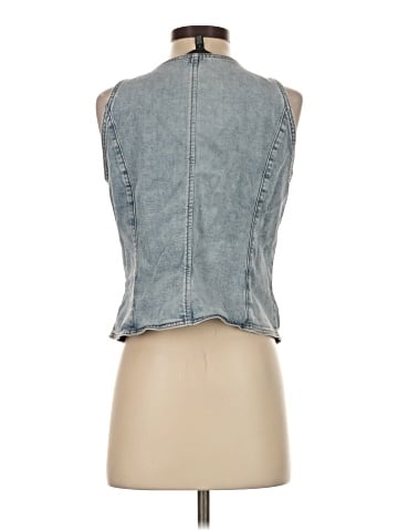 White House Black Market Denim Vest (view 2)