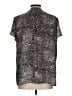 Dana Buchman 100% Polyester Animal Print Silver Short Sleeve Blouse Size L - photo 2