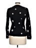 Quinn 100% Cashmere Polka Dots Black Cashmere Pullover Sweater Size L - photo 2