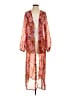 Shade & Shore 100% Polyester Orange Kimono Size S - photo 1