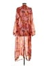 Shade & Shore 100% Polyester Orange Kimono Size S - photo 2