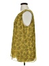 CAbi 100% Polyester Floral Yellow Sleeveless Blouse Size XL - photo 5