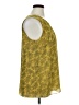 CAbi 100% Polyester Floral Yellow Sleeveless Blouse Size XL - photo 4