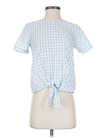 Madewell Button-Back Tie Tee in Gingham Check (view 1)