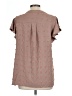 Merokeety Brown Short Sleeve Blouse Size L - photo 2