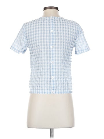 Madewell Button-Back Tie Tee in Gingham Check (view 2)