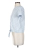 Madewell Blue Button-Back Tie Tee in Gingham Check Size XXS - photo 5