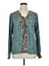 Gimmicks Floral Teal Long Sleeve Blouse Size 1X - photo 1