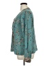 Gimmicks Floral Teal Long Sleeve Blouse Size 1X - photo 5