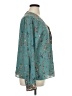 Gimmicks Floral Teal Long Sleeve Blouse Size 1X - photo 4