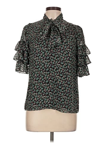 Rebecca Taylor Short Sleeve Silk Top (view 1)