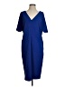 Marina Solid Blue Casual Dress Size S - photo 1