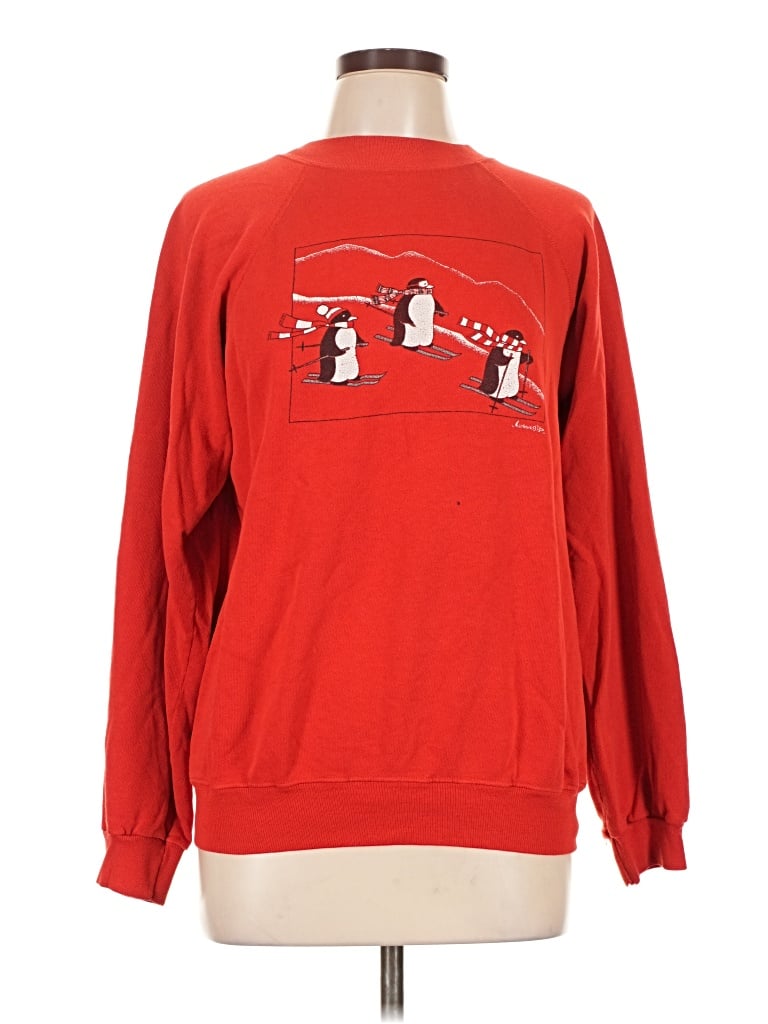 Pre-owned Hanes Sweatshirt In Red