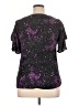BLOOMCHIC 100% Rayon Stars Purple Short Sleeve Blouse Size 14 - photo 2