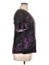 BLOOMCHIC 100% Rayon Stars Purple Short Sleeve Blouse Size 14 - photo 4