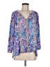 Cupio Blue 3/4 Sleeve Blouse Size M - photo 1