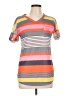 Unbranded Stripes Gray Short Sleeve T-Shirt Size L - photo 1