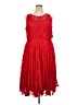 Lane Bryant 100% Polyester Red Cocktail Dress Size 22 - photo 1