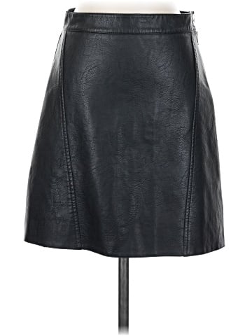Zara Basic Faux Leather Skirt (view 1)