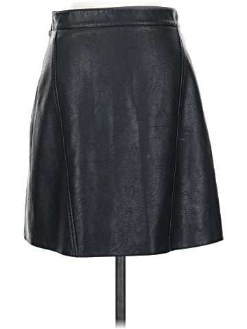Zara Basic Faux Leather Skirt (view 2)