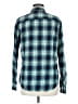 Carbon 100% Cotton Plaid Teal Long Sleeve Button-Down Shirt Size M - photo 2